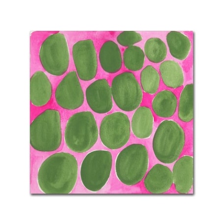 Fernanda Franco 'Pebbles Green' Canvas Art,18x18
